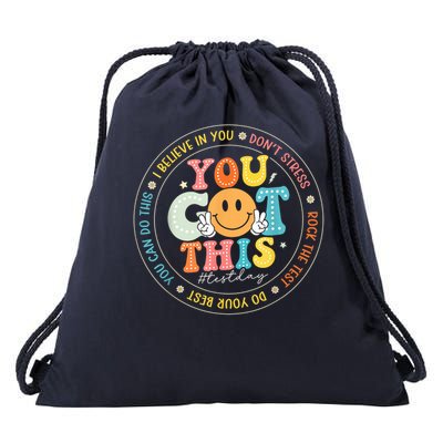 Test Day You Got This Rock The Test Teacher Testing Day Drawstring Bag