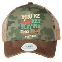 Test Day Youre Highkey Slaying This Test Teacher Legacy Tie Dye Trucker Hat