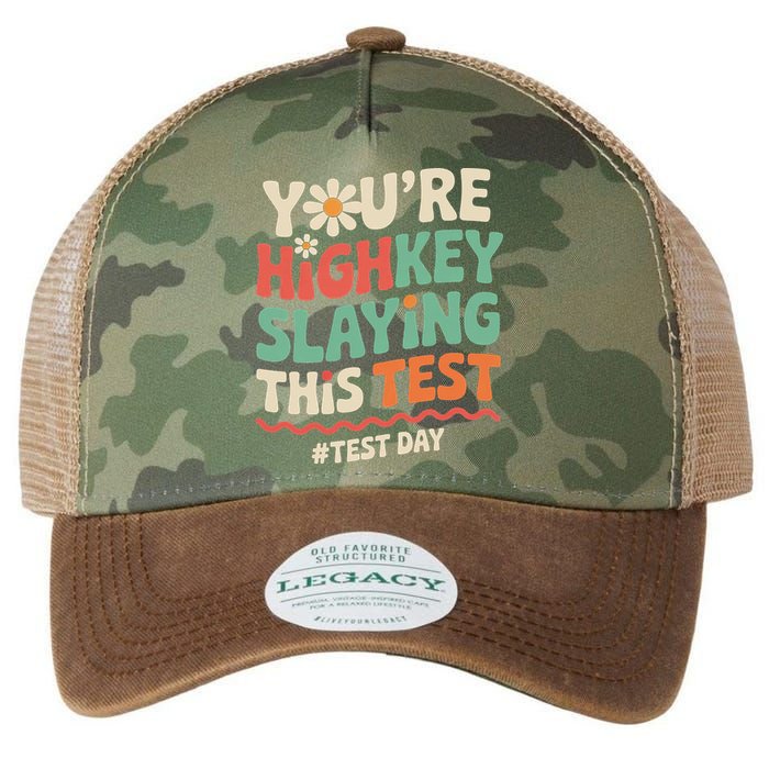 Test Day Youre Highkey Slaying This Test Teacher Legacy Tie Dye Trucker Hat