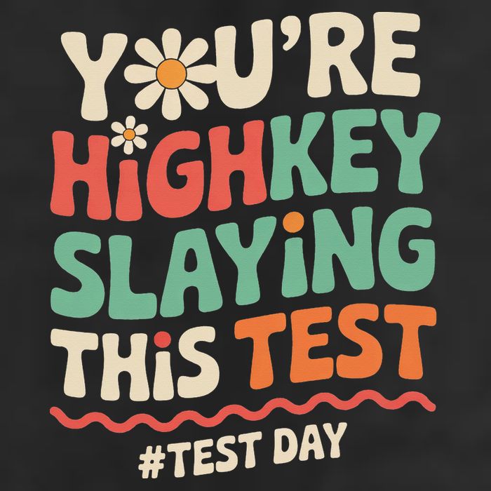 Test Day Youre Highkey Slaying This Test Teacher Golf Towel