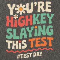 Test Day Youre Highkey Slaying This Test Teacher Cotton Canvas Backpack