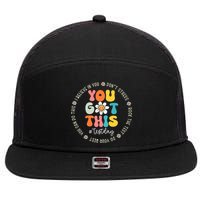 Test Day You Got This Rock The Test Teacher Testing Day 7 Panel Mesh Trucker Snapback Hat