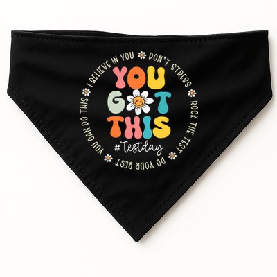Test Day You Got This Rock The Test Teacher Testing Day USA-Made Doggie Bandana