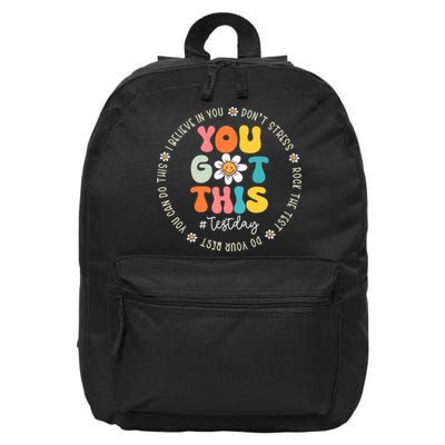 Test Day You Got This Rock The Test Teacher Testing Day 16 in Basic Backpack