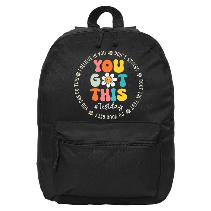 Test Day You Got This Rock The Test Teacher Testing Day 16 in Basic Backpack