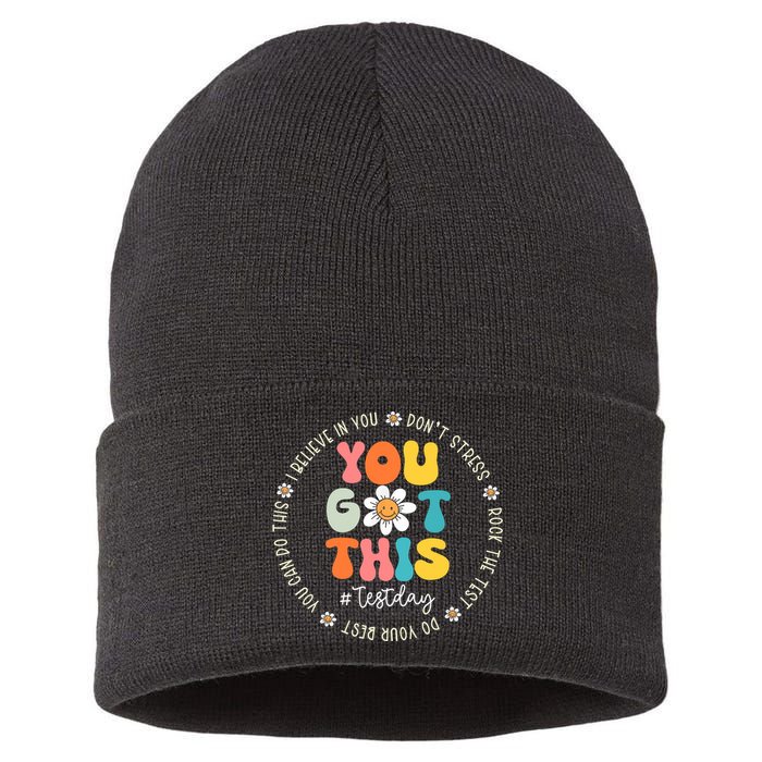 Test Day You Got This Rock The Test Teacher Testing Day Sustainable Knit Beanie
