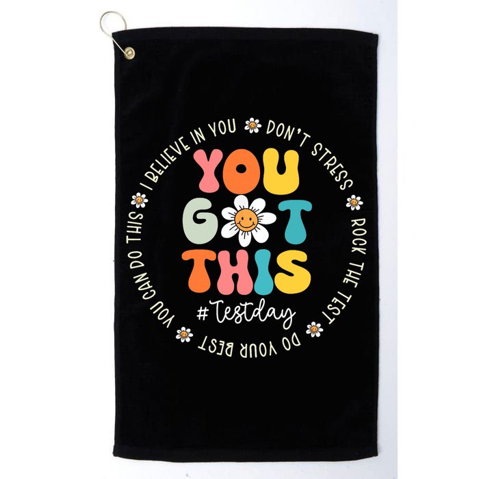 Test Day You Got This Rock The Test Teacher Testing Day Golf Towel