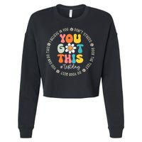Test Day You Got This Rock The Test Teacher Testing Day Cropped Pullover Crew