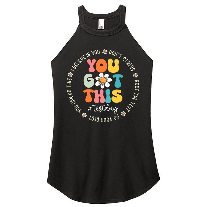 Test Day You Got This Rock The Test Teacher Testing Day Women's Perfect Tri Rocker Tank