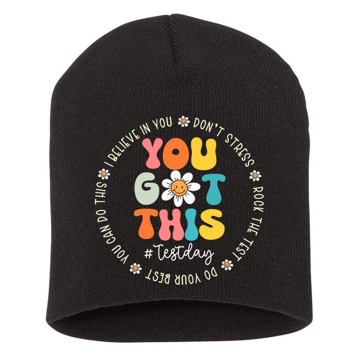 Test Day You Got This Rock The Test Teacher Testing Day Short Acrylic Beanie