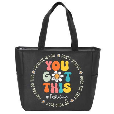 Test Day You Got This Rock The Test Teacher Testing Day Zip Tote Bag