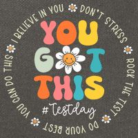 Test Day You Got This Rock The Test Teacher Testing Day Cotton Canvas Backpack
