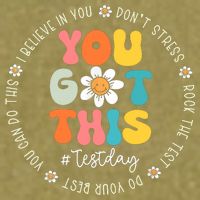 Test Day You Got This Rock The Test Teacher Testing Day Garment-Dyed Women's Muscle Tee