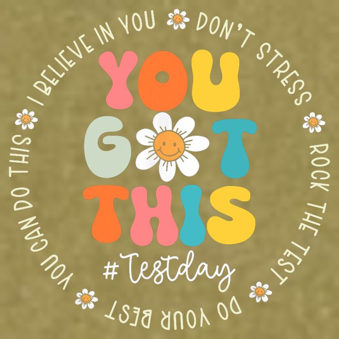 Test Day You Got This Rock The Test Teacher Testing Day Garment-Dyed Women's Muscle Tee