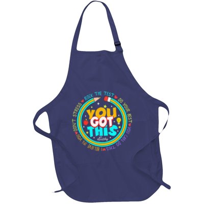 Testing Day You Got This Test Day Rock The Test Teacher Full-Length Apron With Pockets