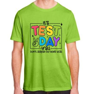 Testing Day YAll Rock The Test 1 2 3 Motivational Adult ChromaSoft Performance T-Shirt