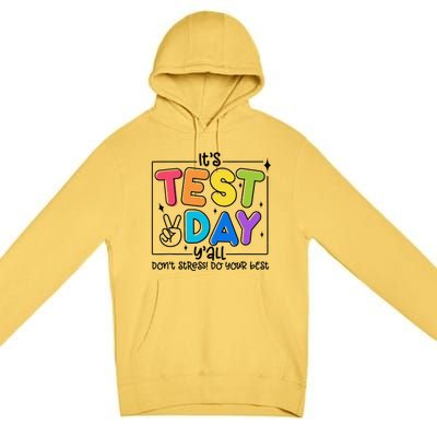 Testing Day YAll Rock The Test 1 2 3 Motivational Premium Pullover Hoodie