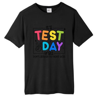 Testing Day YAll Rock The Test 1 2 3 Motivational Tall Fusion ChromaSoft Performance T-Shirt