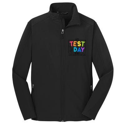 Testing Day YAll Rock The Test 1 2 3 Motivational Core Soft Shell Jacket