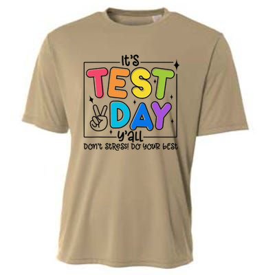 Testing Day YAll Rock The Test 1 2 3 Motivational Cooling Performance Crew T-Shirt