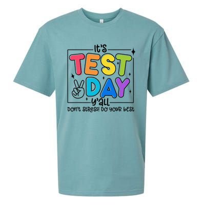 Testing Day YAll Rock The Test 1 2 3 Motivational Sueded Cloud Jersey T-Shirt