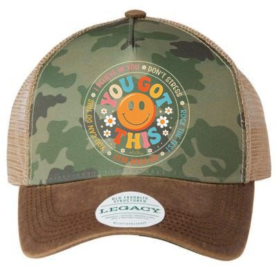 Test Day You Got This Rock The Test Teacher Testing Day Legacy Tie Dye Trucker Hat