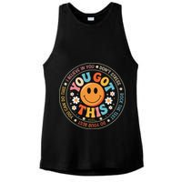 Test Day You Got This Rock The Test Teacher Testing Day Ladies PosiCharge Tri-Blend Wicking Tank