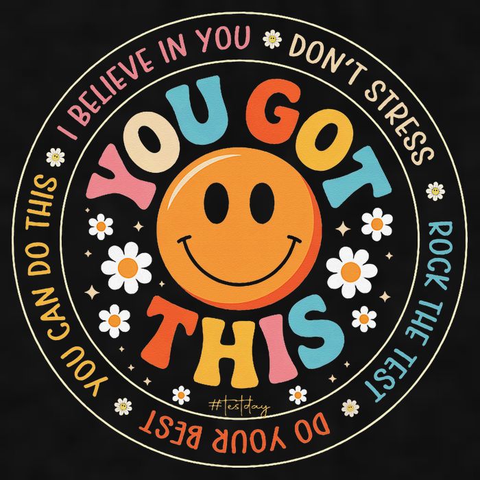 Test Day You Got This Rock The Test Teacher Testing Day Ladies PosiCharge Tri-Blend Wicking Tank