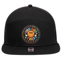 Test Day You Got This Rock The Test Teacher Testing Day 7 Panel Mesh Trucker Snapback Hat