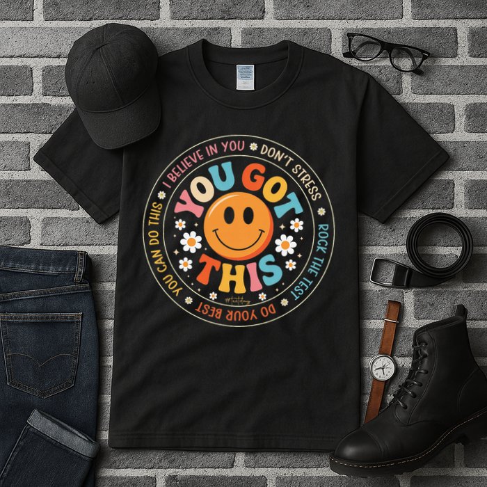 Test Day You Got This Rock The Test Teacher Testing Day Tall T-Shirt