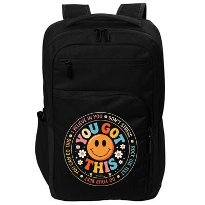 Test Day You Got This Rock The Test Teacher Testing Day Impact Tech Backpack