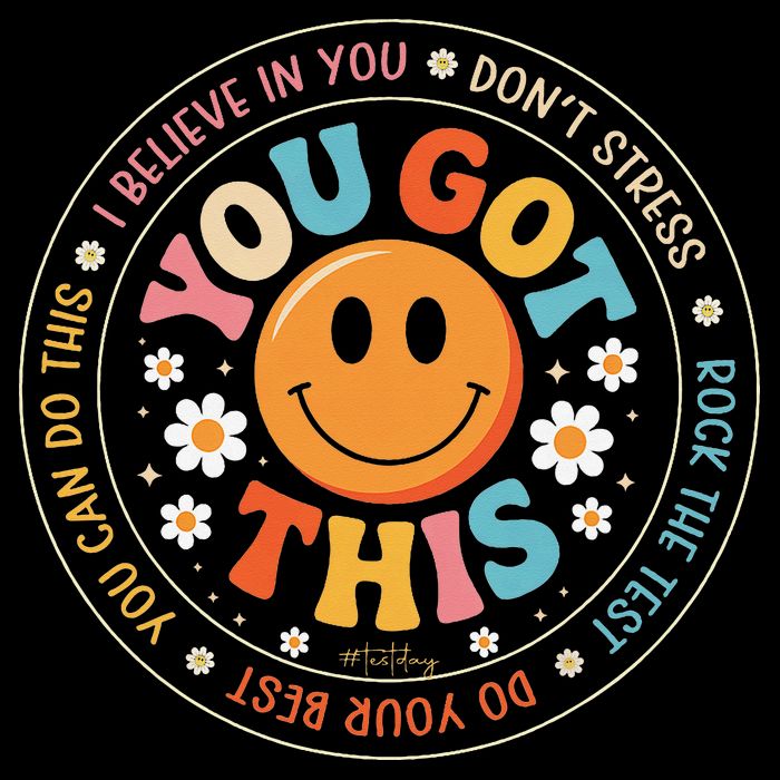 Test Day You Got This Rock The Test Teacher Testing Day 7-Panel Snapback Hat