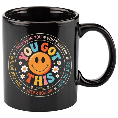 Test Day You Got This Rock The Test Teacher Testing Day 11oz C Handle Ceramic Mug