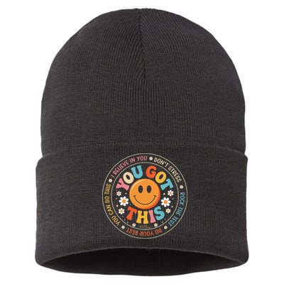 Test Day You Got This Rock The Test Teacher Testing Day Sustainable Knit Beanie