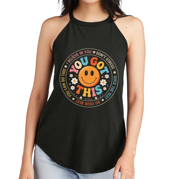 Test Day You Got This Rock The Test Teacher Testing Day Women's Perfect Tri Rocker Tank