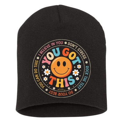 Test Day You Got This Rock The Test Teacher Testing Day Short Acrylic Beanie