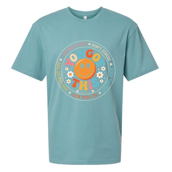 Test Day You Got This Rock The Test Teacher Testing Day Sueded Cloud Jersey T-Shirt