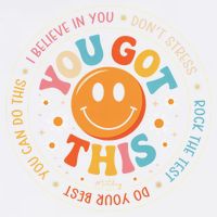 Test Day You Got This Rock The Test Teacher Testing Day Garment-Dyed Sweatshirt