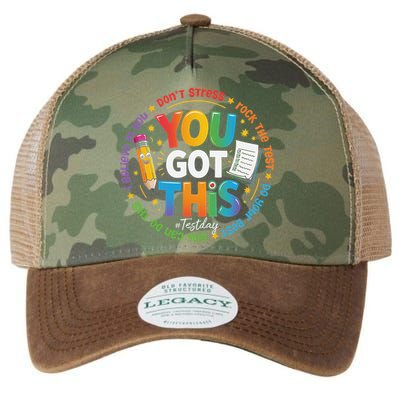 Test Day You Got This Rock The Test Teacher Testing Day Legacy Tie Dye Trucker Hat