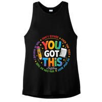Test Day You Got This Rock The Test Teacher Testing Day Ladies PosiCharge Tri-Blend Wicking Tank