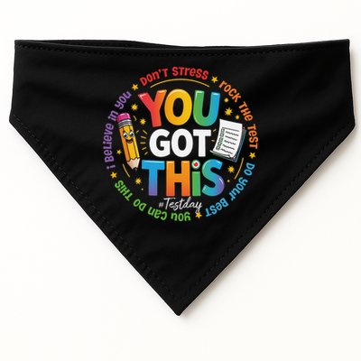 Test Day You Got This Rock The Test Teacher Testing Day USA-Made Doggie Bandana