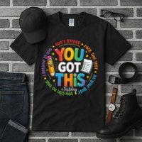 Test Day You Got This Rock The Test Teacher Testing Day Tall T-Shirt