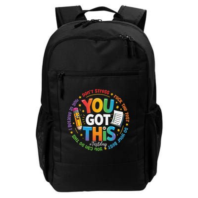 Test Day You Got This Rock The Test Teacher Testing Day Daily Commute Backpack