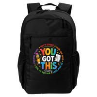 Test Day You Got This Rock The Test Teacher Testing Day Backpack