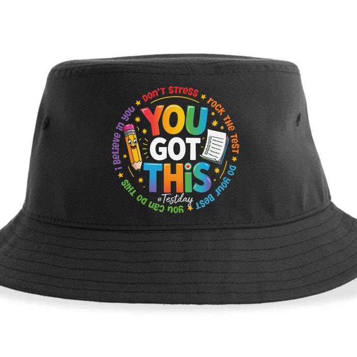 Test Day You Got This Rock The Test Teacher Testing Day Sustainable Bucket Hat