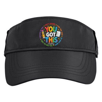 Test Day You Got This Rock The Test Teacher Testing Day Adult Drive Performance Visor