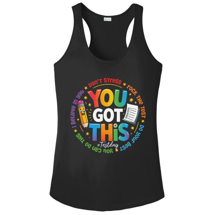Test Day You Got This Rock The Test Teacher Testing Day Ladies PosiCharge Competitor Racerback Tank
