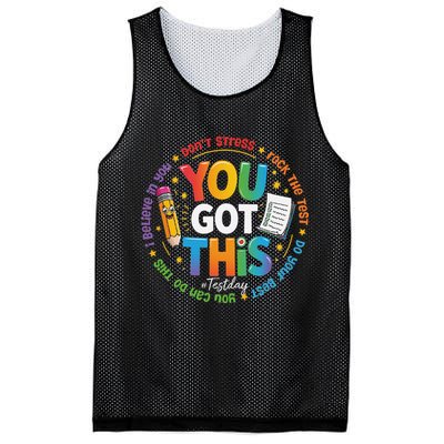 Test Day You Got This Rock The Test Teacher Testing Day Mesh Reversible Basketball Jersey Tank