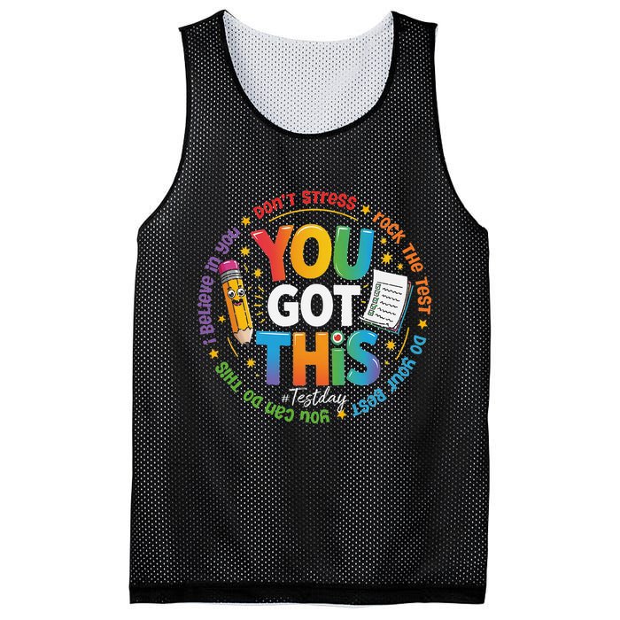 Test Day You Got This Rock The Test Teacher Testing Day Mesh Reversible Basketball Jersey Tank