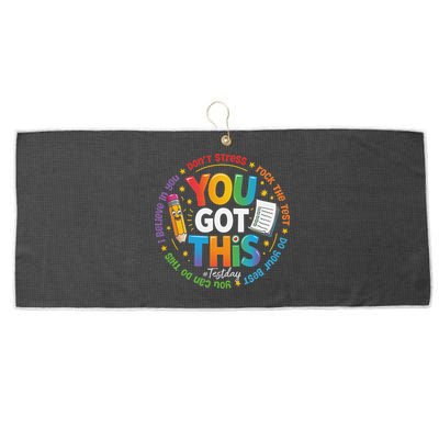 Test Day You Got This Rock The Test Teacher Testing Day Large Microfiber Waffle Golf Towel